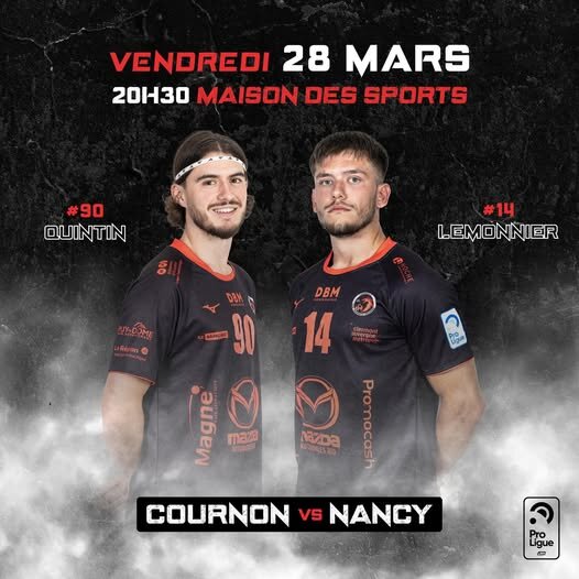 Image additionnelle de MATCH HANDBALL CLUB COURNON D'AUVERGNE VS NANCY -  Ven. 28 mars 2025 de 20h30 à 22h30