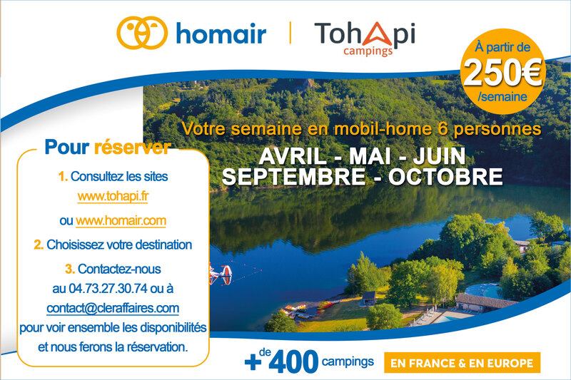 Image additionnelle de Offre BS Tohapi & Homair à partir de 250€